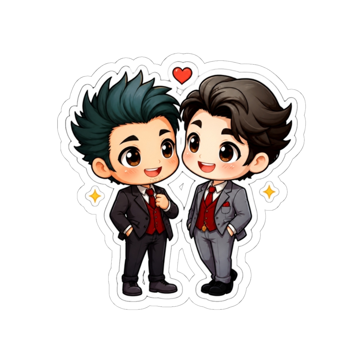 Malec shadowhunter kawaii stickers | Cassandra Clare - alternate angle 1, merchandise
